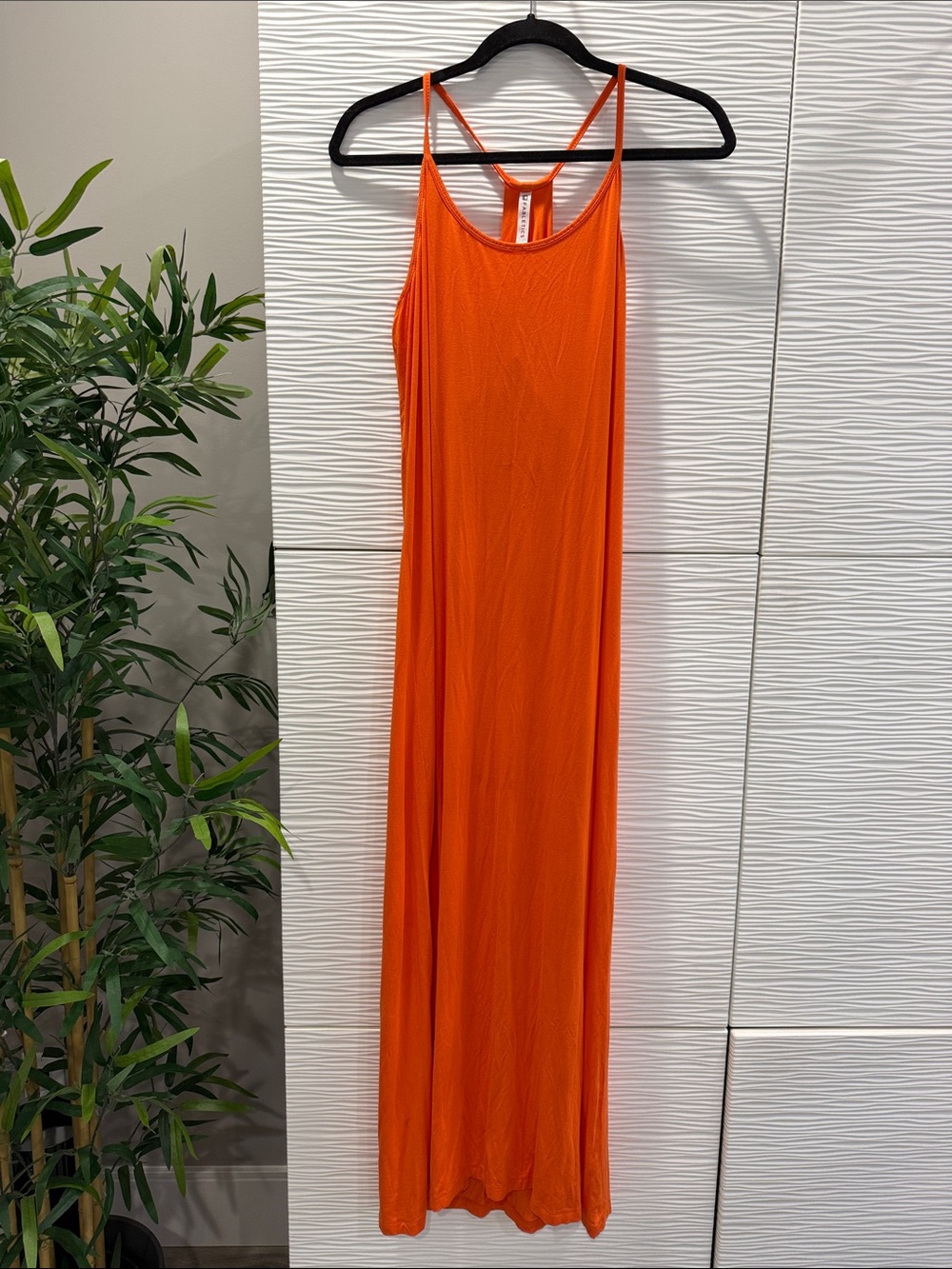 Fabletics Orange Strappy Maxi Dress - Women's Sleeveless Slip Dress